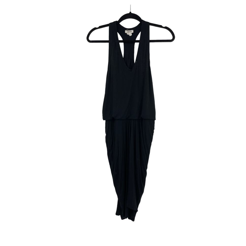 Helmut Lang Dress Womens Small Slack Jersey Racerback Tank Black Sleeveless - Picture 3 of 7